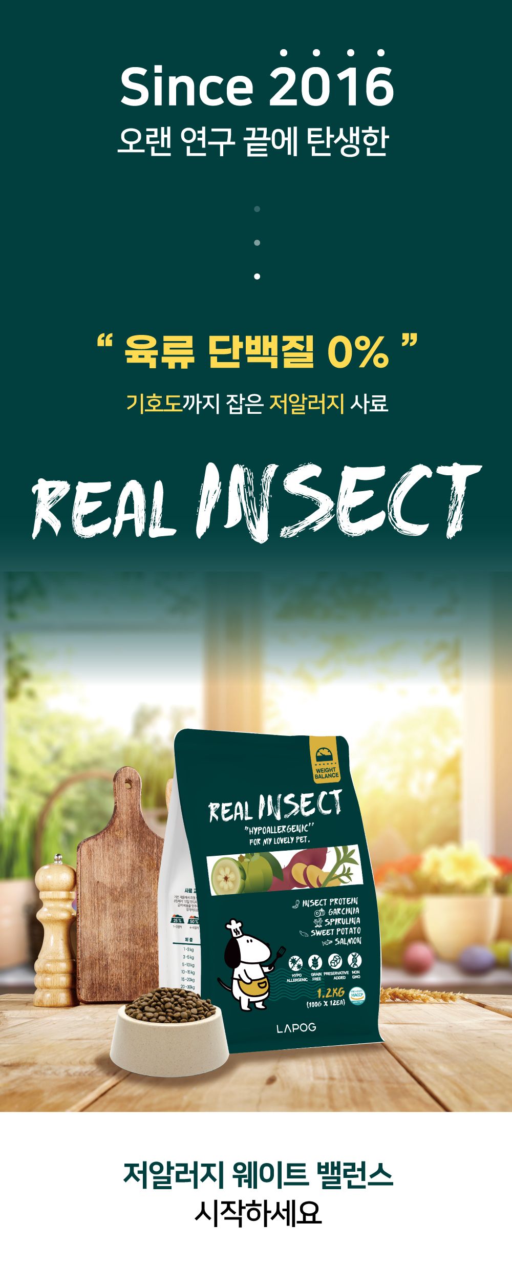 [사료샘플] 라포그 독 리얼인섹트 웨이트밸런스 50g 1번째