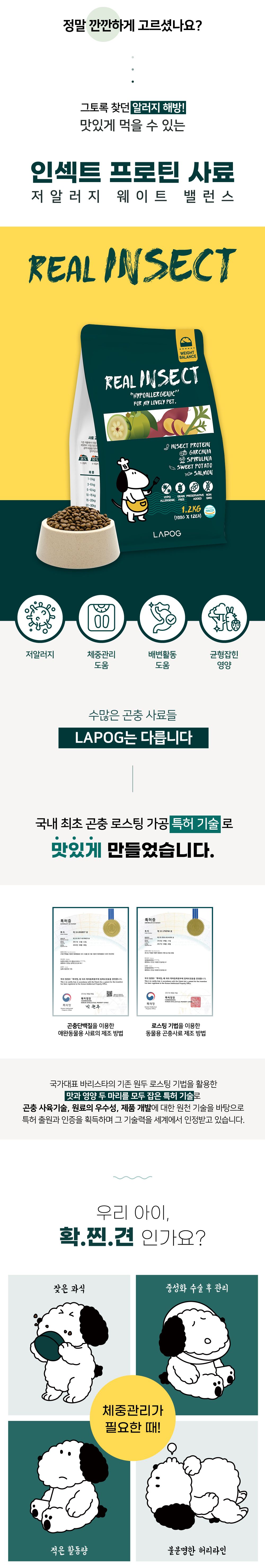 [사료샘플] 라포그 독 리얼인섹트 웨이트밸런스 50g 2번째