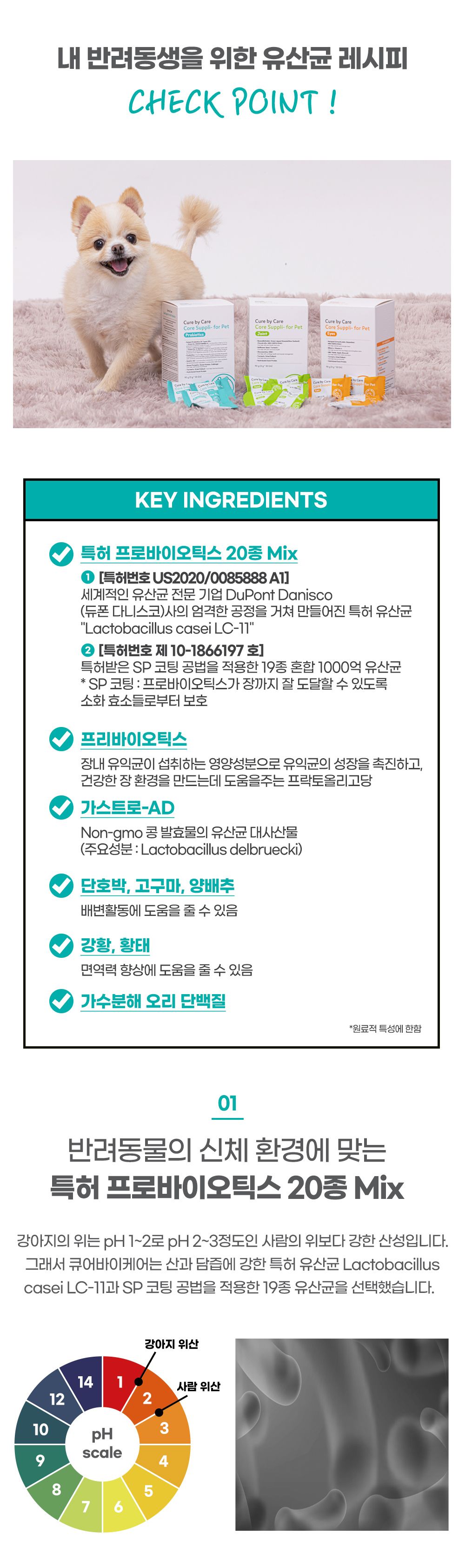 [무료배송] 큐어바이케어 코어 서플리 포 펫 프로바이오틱스 5번째