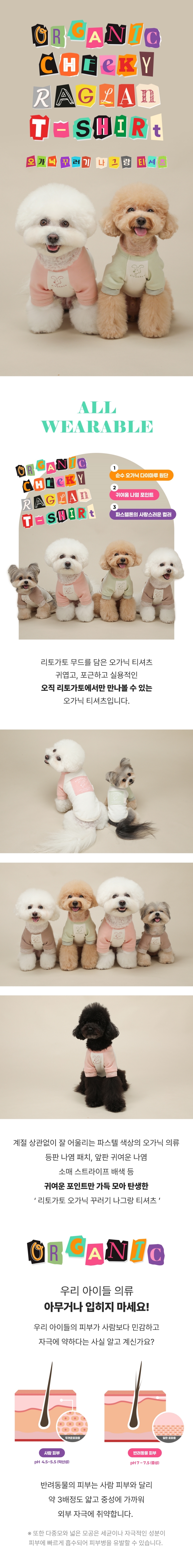 [무료배송] 리토가토 오가닉 꾸러기 티셔츠 민트 S-2XL 1번째