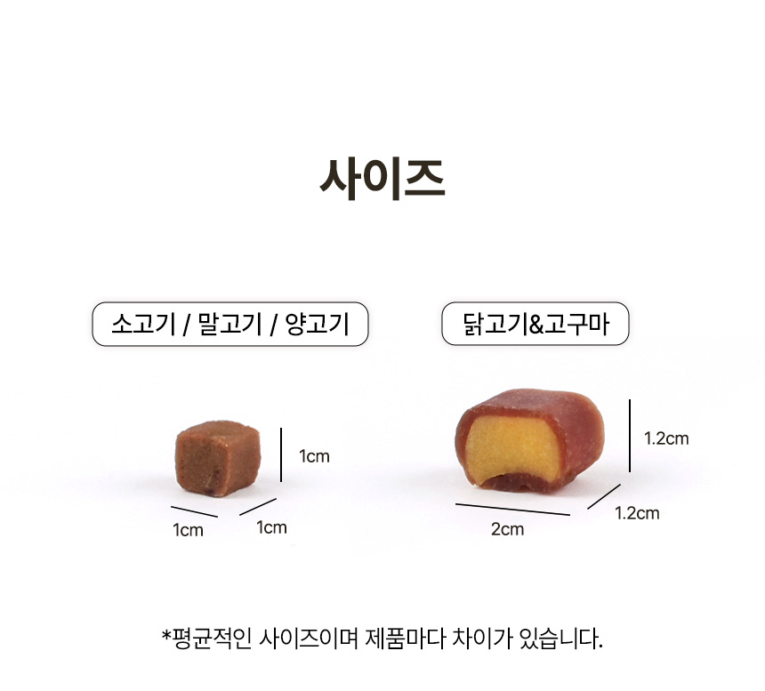 [NEW신상][무료배송] 한입뚝딱 프리미엄 쫄깃 져키 큐브 강아지 육포 150g*3개 26번째