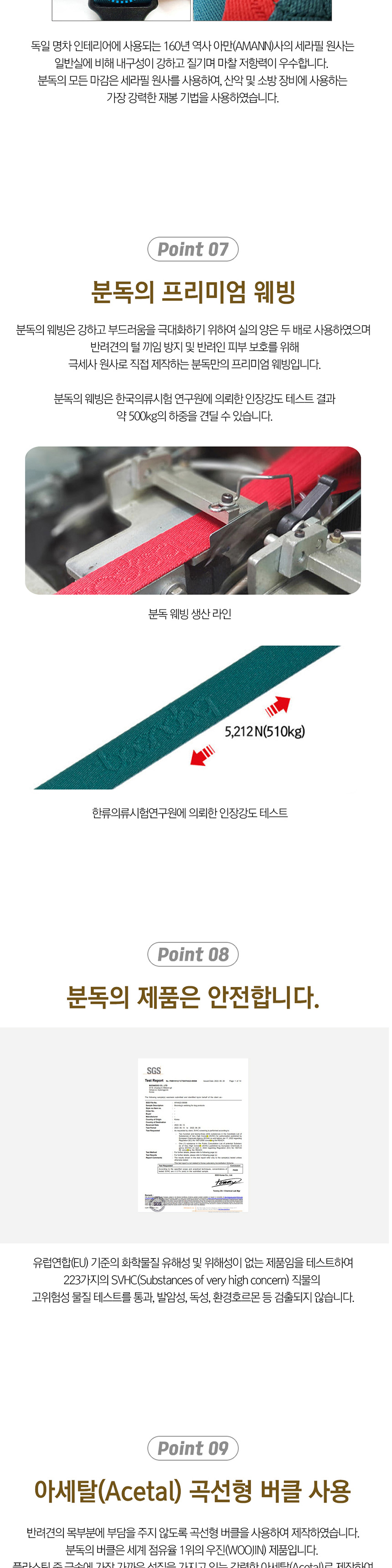 [무료배송] 분독 오리지널 마틴게일 목줄 그레이레몬 XS-L 5번째