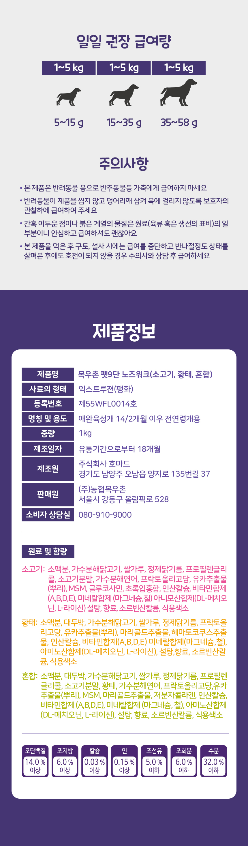 [NEW신상][무료배송] 목우촌 펫9단 멍수무강 혼합 노즈워크 져키 1kg 10번째