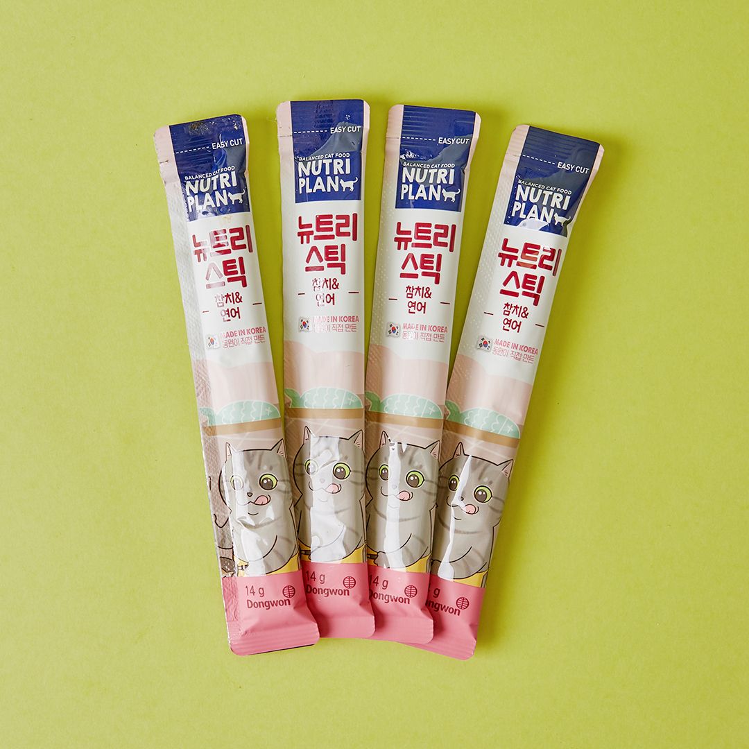 뉴트리플랜 캣 뉴트리스틱 참치&연어 14g*4p 1번