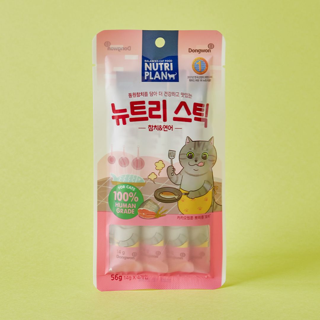 뉴트리플랜 캣 뉴트리스틱 참치&연어 14g*4p 0번