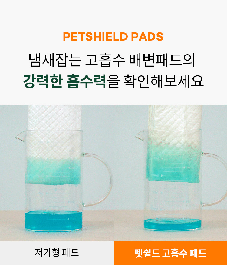 [무료배송] [3팩세트] 펫쉴드 독 냄새잡는 고흡수 대용량 배변패드 (중소형/대형) 1번째