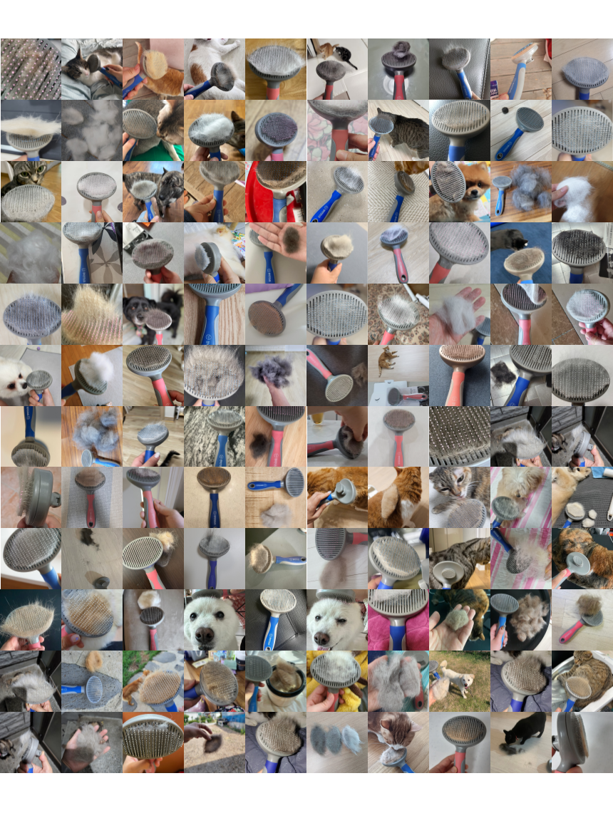 [체험단] [무료배송] 행복한댕냥이 반려동물 원터치 브러쉬 슬리커빗 블루 15번째