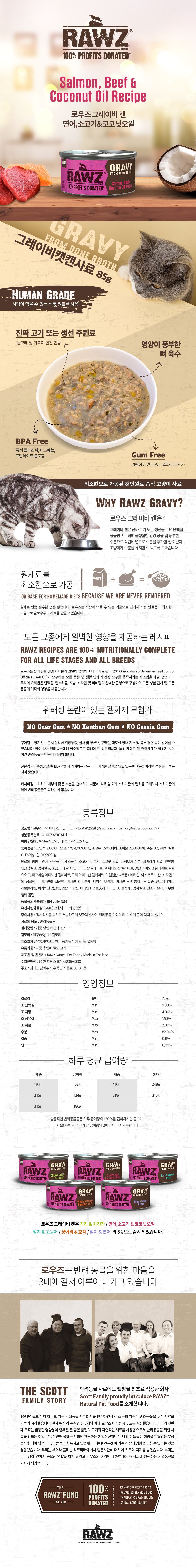 로우즈 캣 그레이비 캔 연어,소고기&코코넛오일 85g 1번째