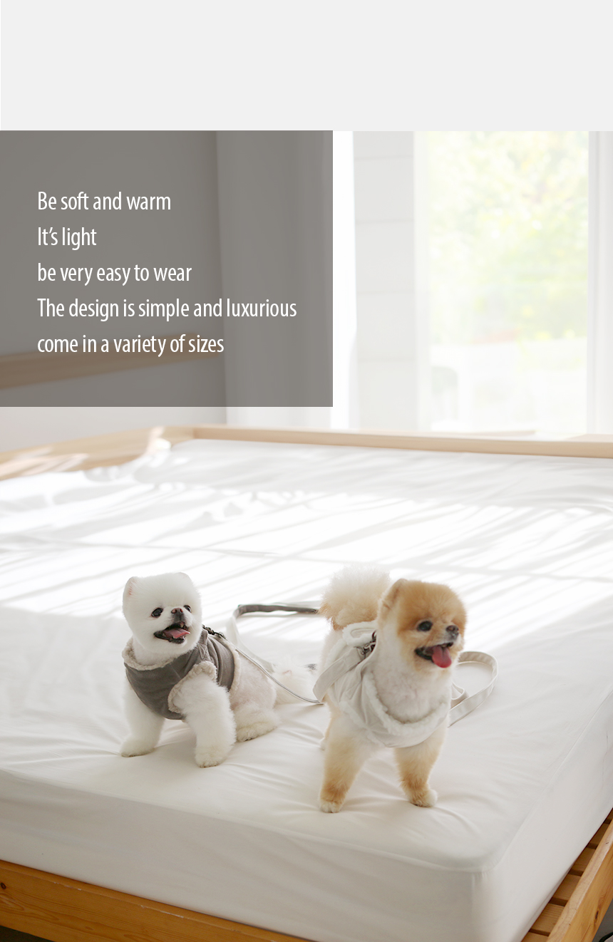 [무료배송] 초코펫하우스 산책왕 보온 무스탕 하네스 14번째