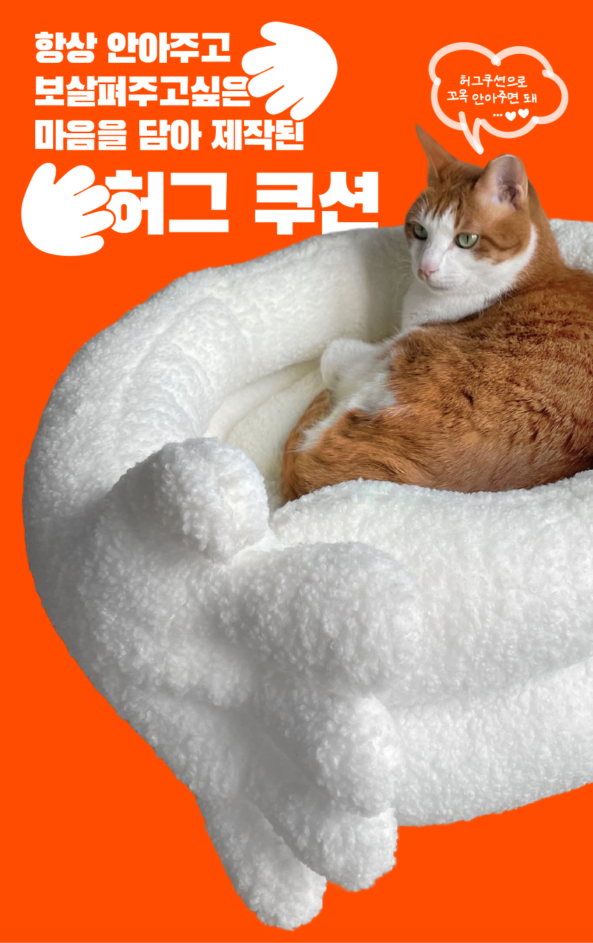 [무료배송] 차즈마켓 허그쿠션 화이트 3번째