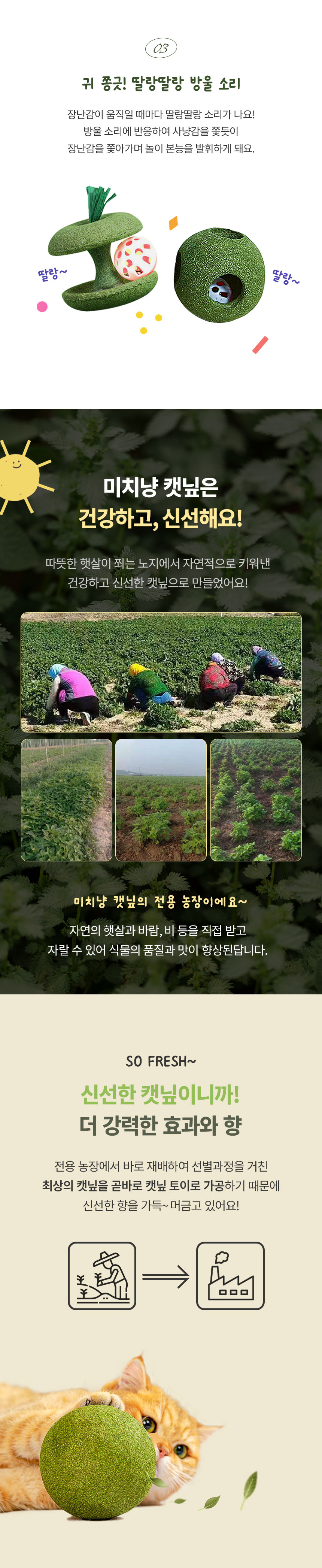 [무료배송] [2개] 크레용펫 미치냥 또르륵 캣닢볼 장난감 4번째
