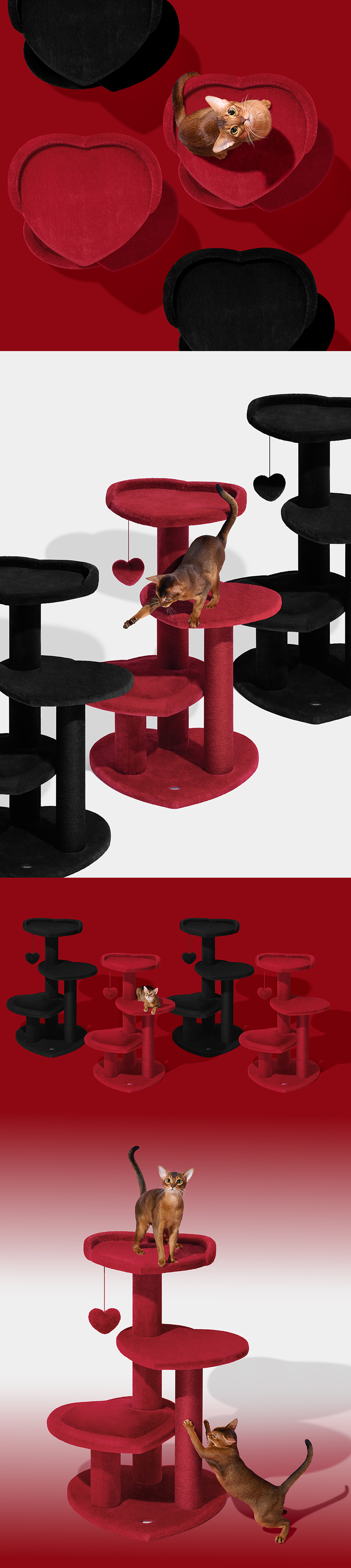 [무료배송] VETRESKA 레드하트 4단 캣타워 5번째