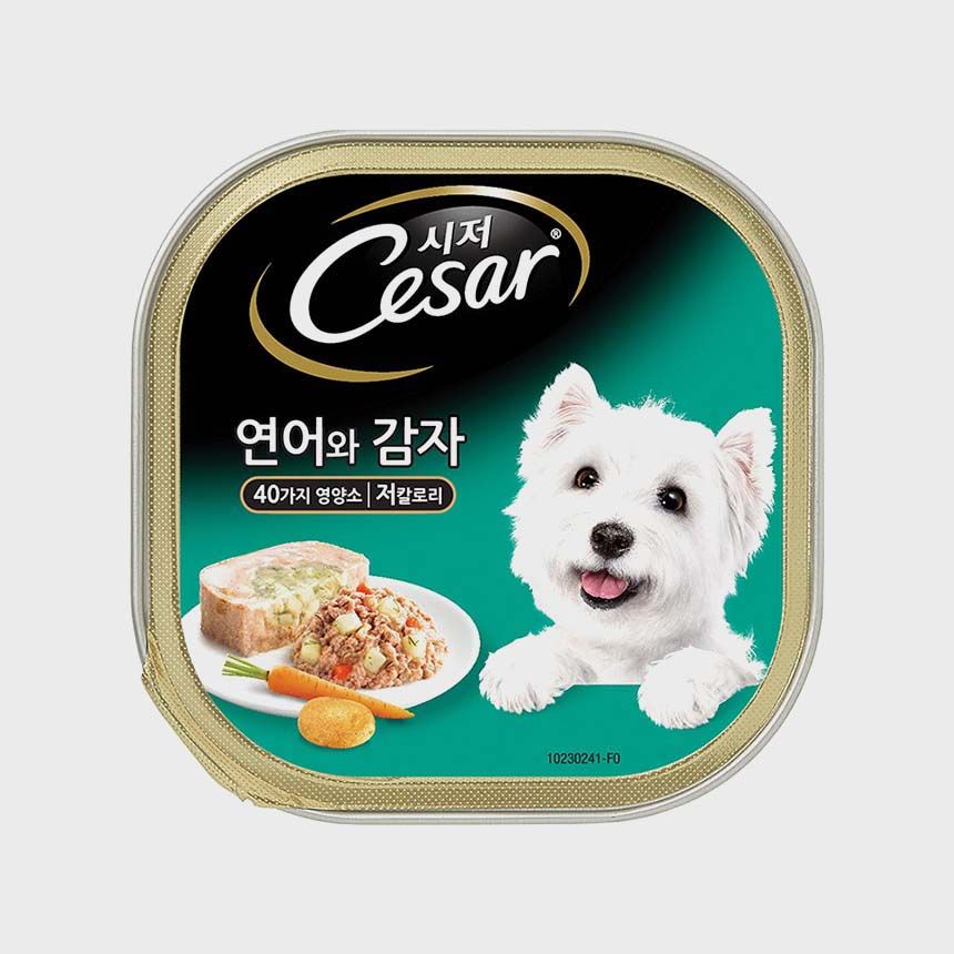 시저 독 연어&감자 제품