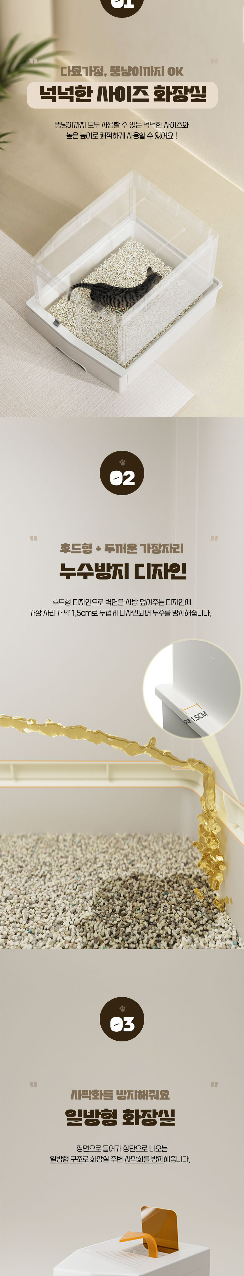 [무료배송] 딩동펫 고양이 하얀집 후드형 화장실 3번째