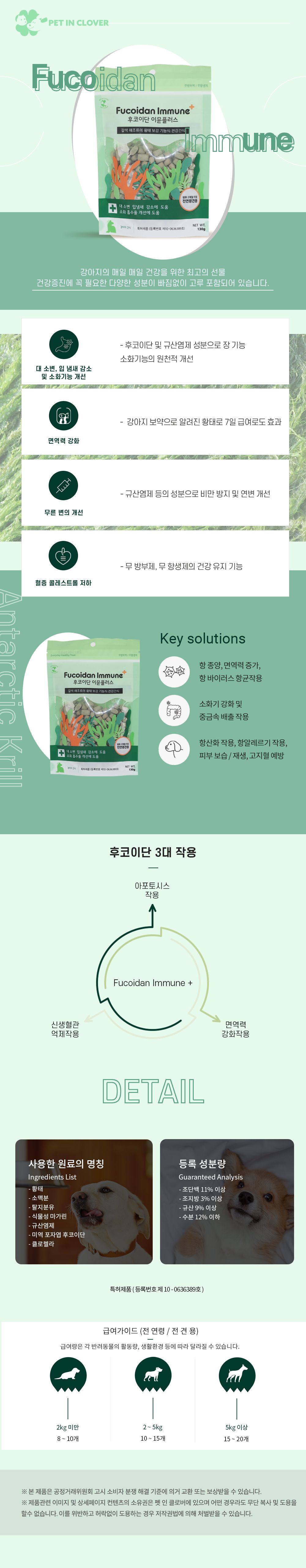 펫인클로버 독 후코이단 이뮨플러스 130g 1번째