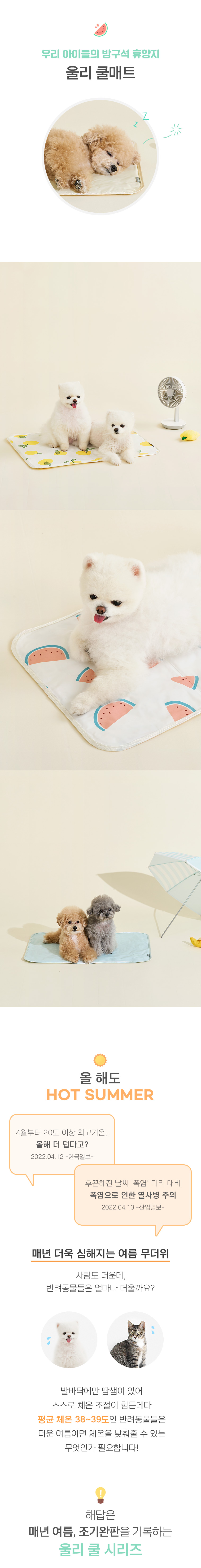 [무료배송] 울리 새콤사과 쿨매트 S-L 1번째
