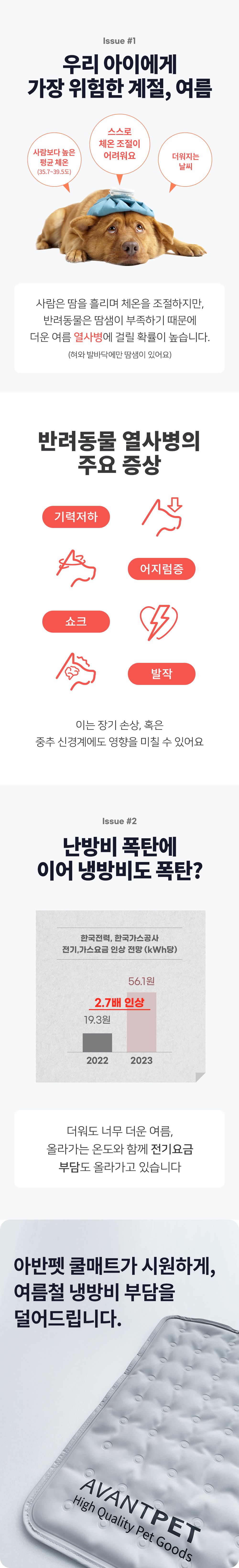 [무료배송] 아반펫 곰팡이제로 에코 쿨매트 라이트그레이/캔디핑크/프레시민트 S-L 6번째