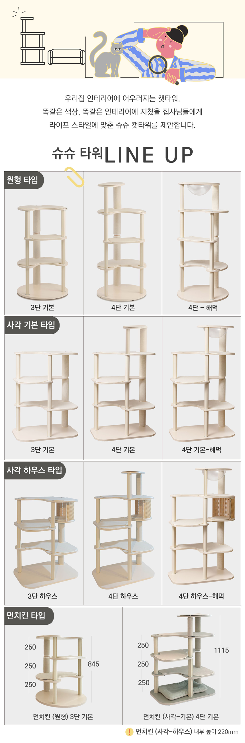 [무료배송] 그린웨일 H1 슈슈타워 캣타워 캣폴 원형 10번째