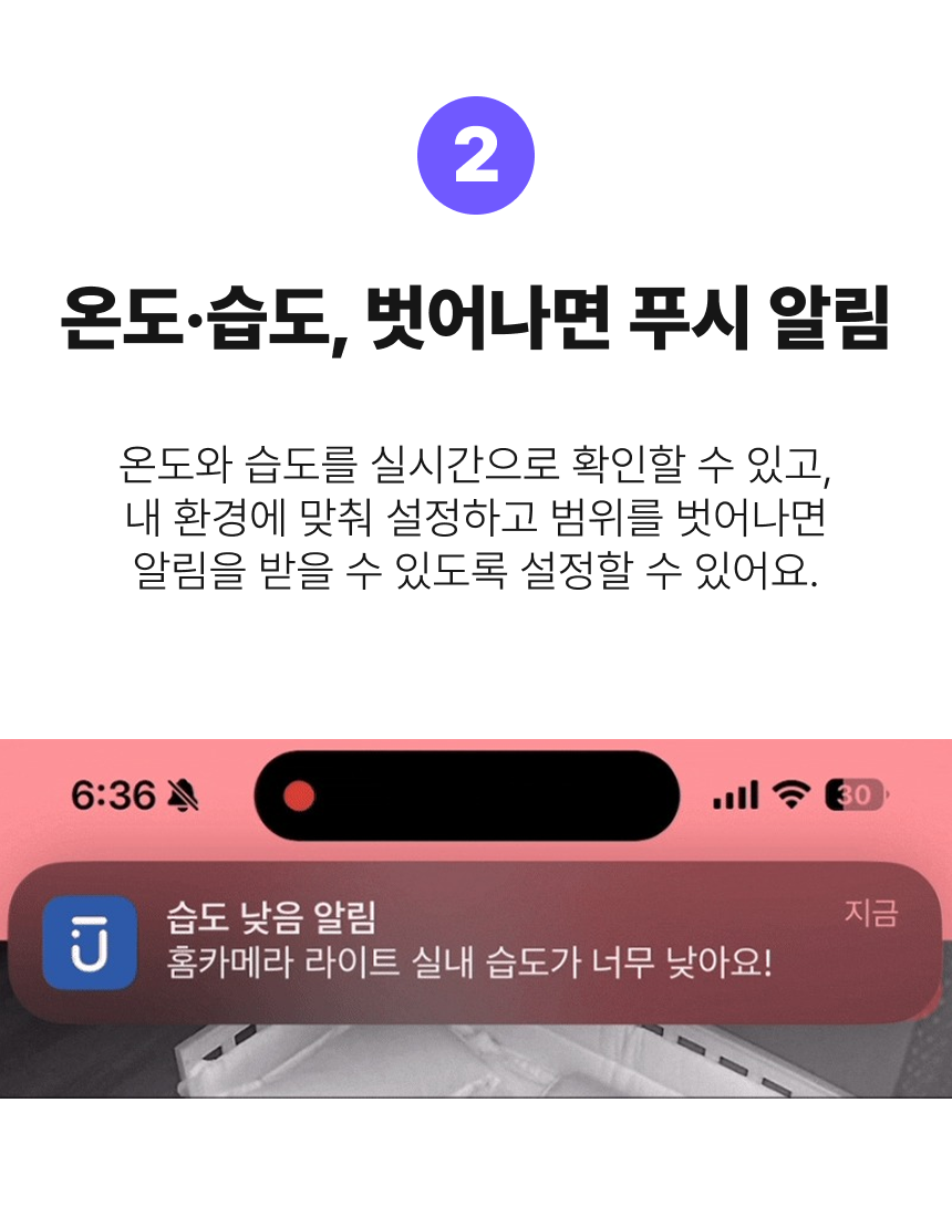 [무료배송] 아이오트 스마트 홈카메라 라이트 펫캠 무드등 온습도측정 10번째 상세 이미지