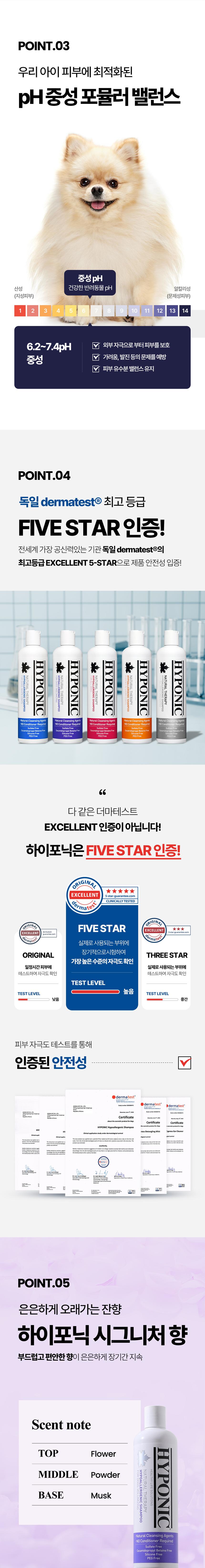[무료배송] 하이포닉 독 볼류마이징 샴푸 500ml 5번째