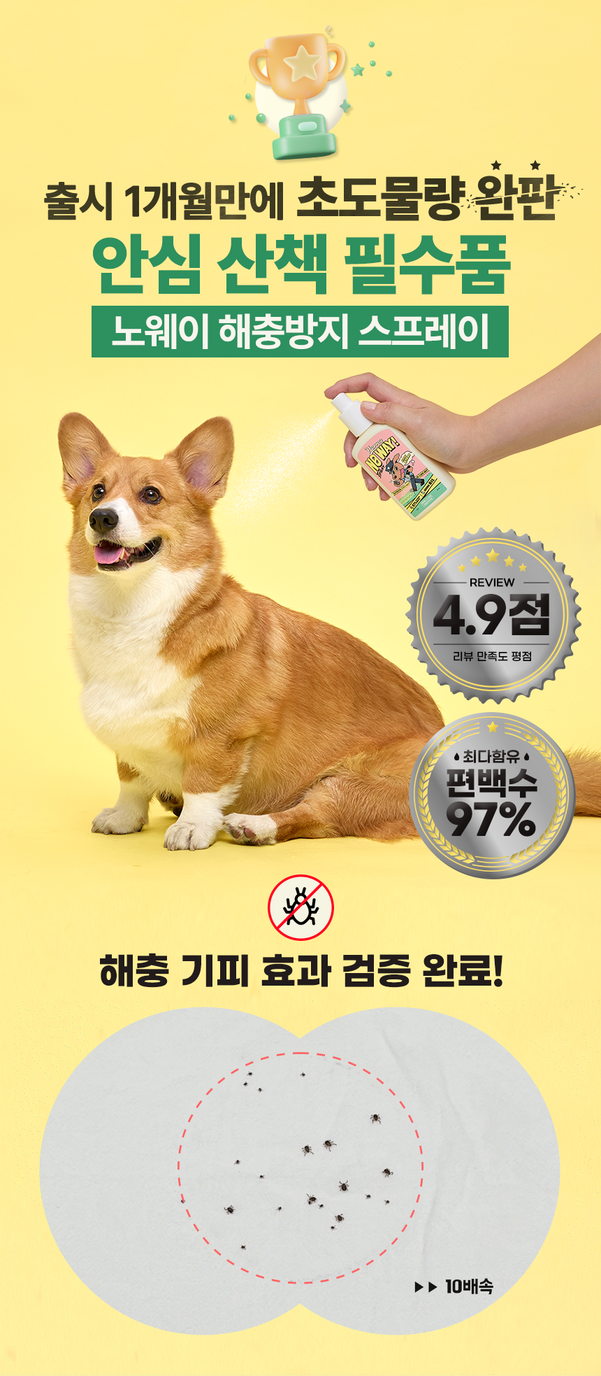 [무료배송] 허레이 노웨이 해충방지 스프레이 100ml 1번째