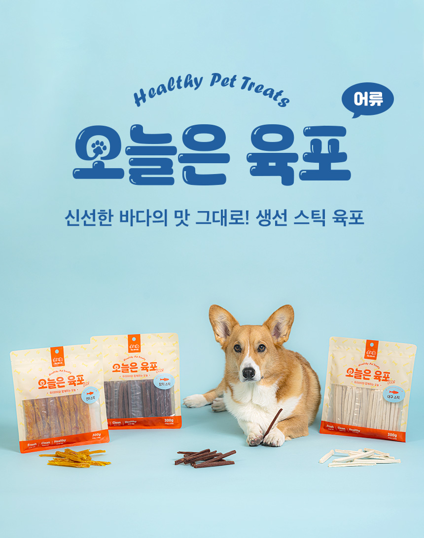 [NEW신상][무료배송] 예스몽 독 참치 스틱 육포 300g 1번째