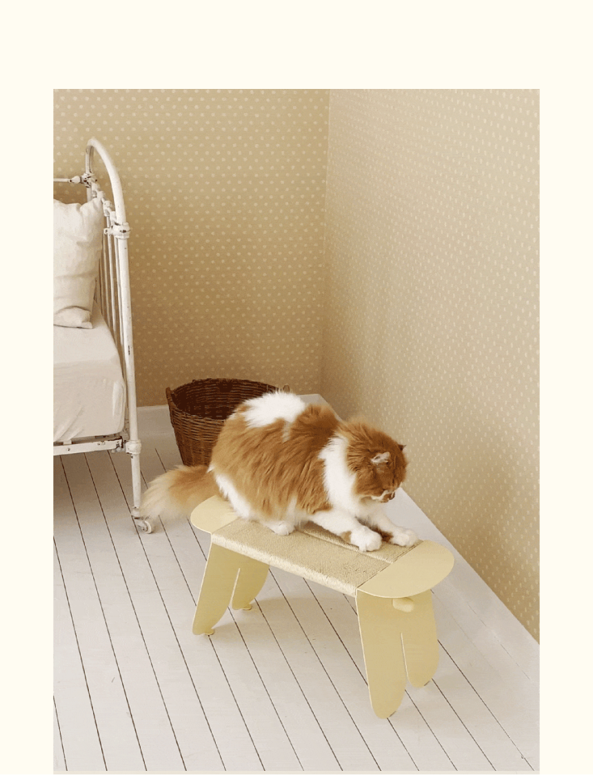 [NEW신상][무료배송] 피도테일 고양이 미니 벤치 스크래쳐 버터색 12번째