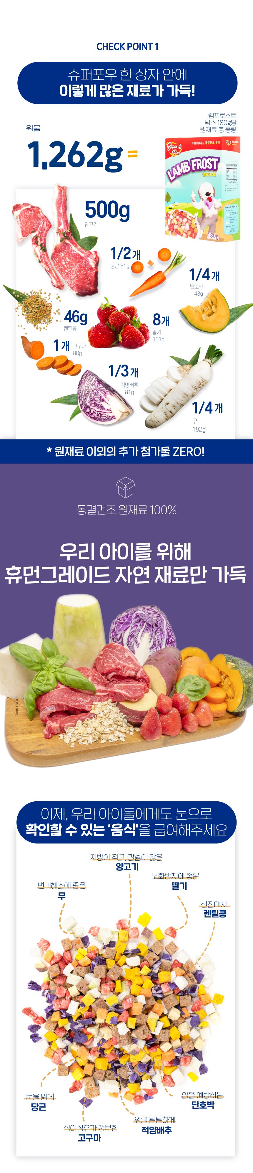 [무료배송] 슈퍼포우 독 동결건조 시리얼 미니 램프로스트 40g 9번째