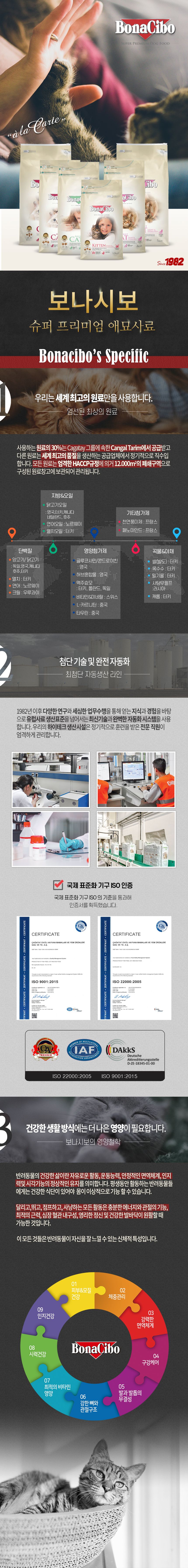 [유통기한임박, 26년3월10일] 보나시보 캣 치킨 엔초비&라이스 어덜트 2kg 1번째