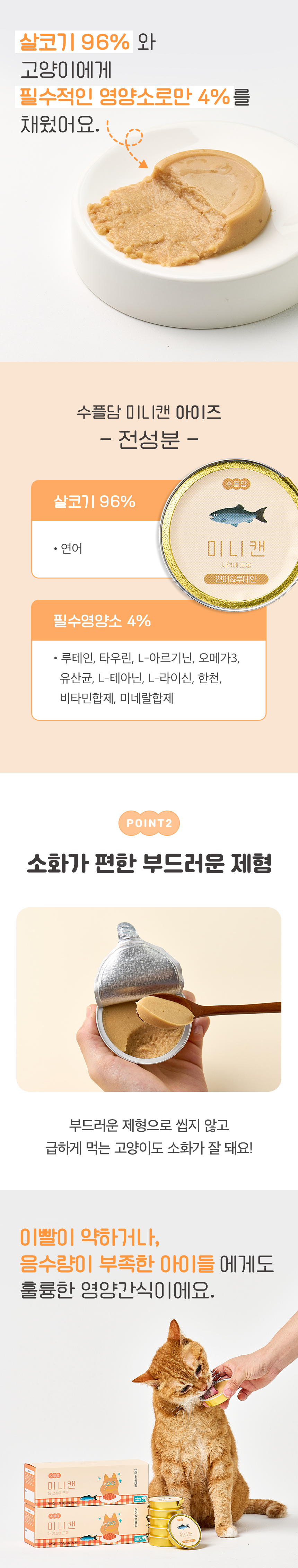 [NEW신상][무료배송] 수플담 미니캔 아이즈 연어&루테인 습식 캔 30g 12개입 5번째