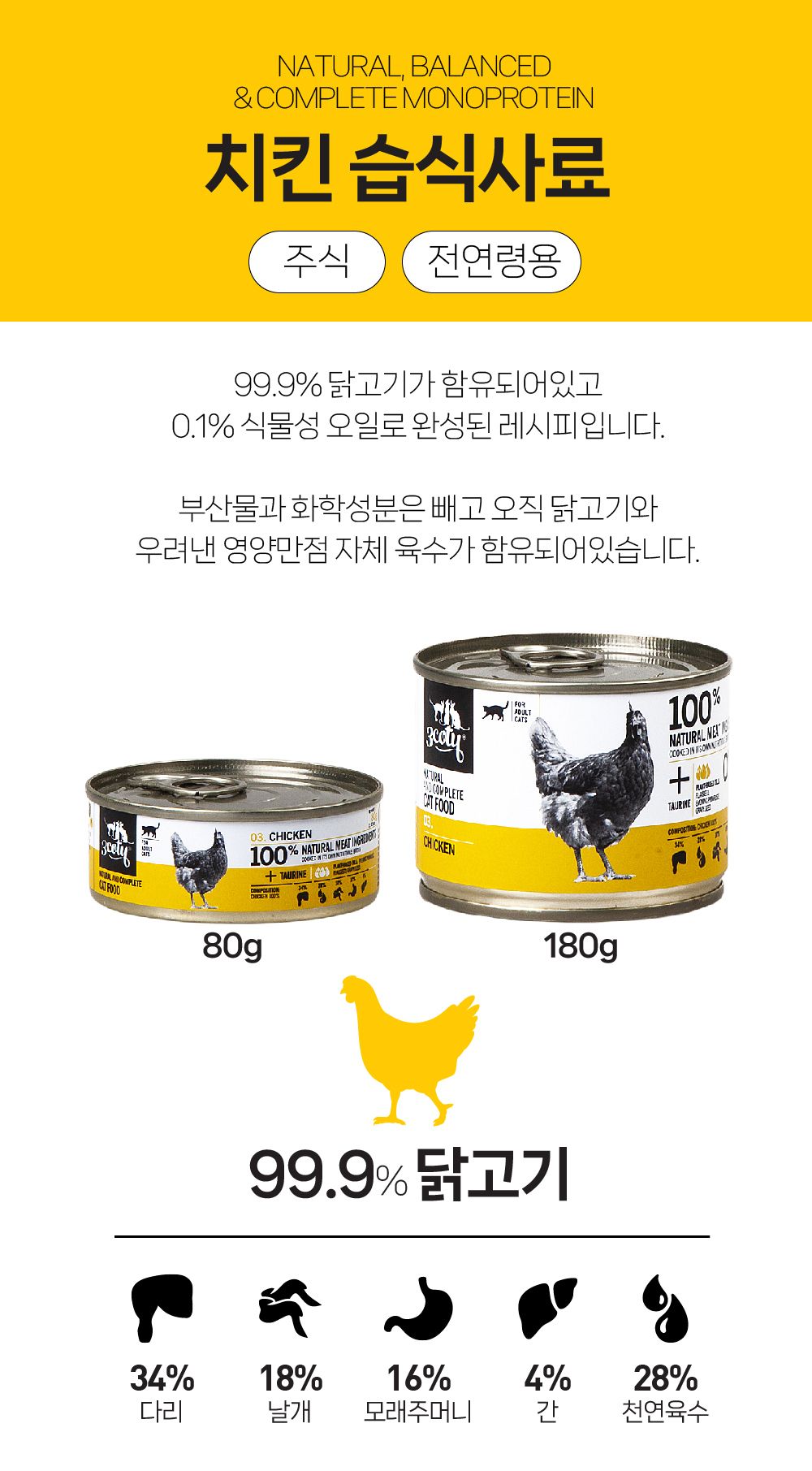 쓰리코티 캣 컴플리트 치킨 80g 9번째