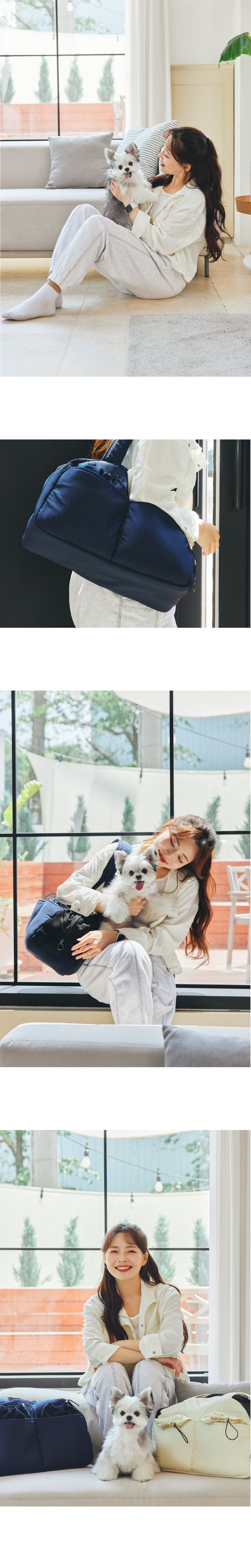 [무료배송] 마이베프 디어백 레몬크림/네이비 4번째