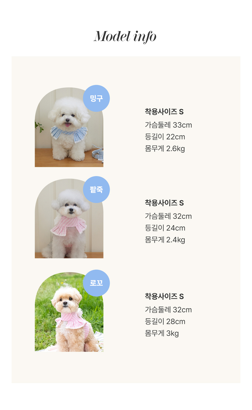 [무료배송] 꼬뗀느 블루밍 부케 하네스 베레나핑크/워터블루 S-XL 11번째