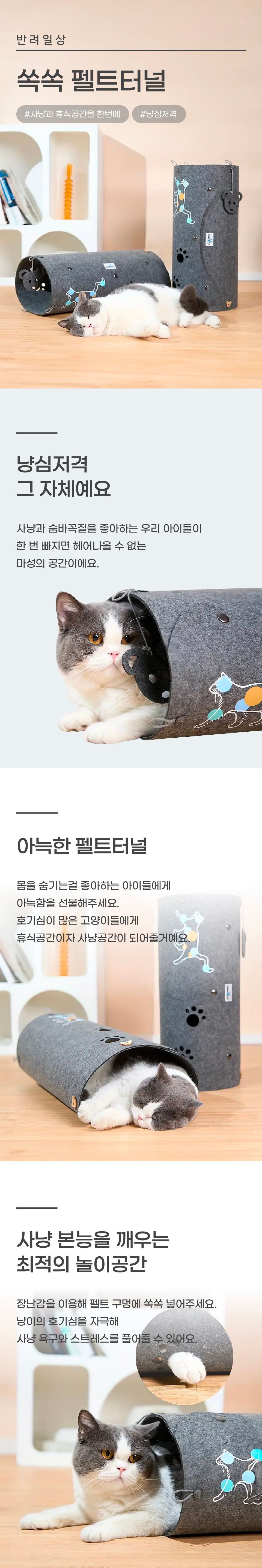 [창고대방출] 반려일상 쏙쏙 펠트터널 2번째