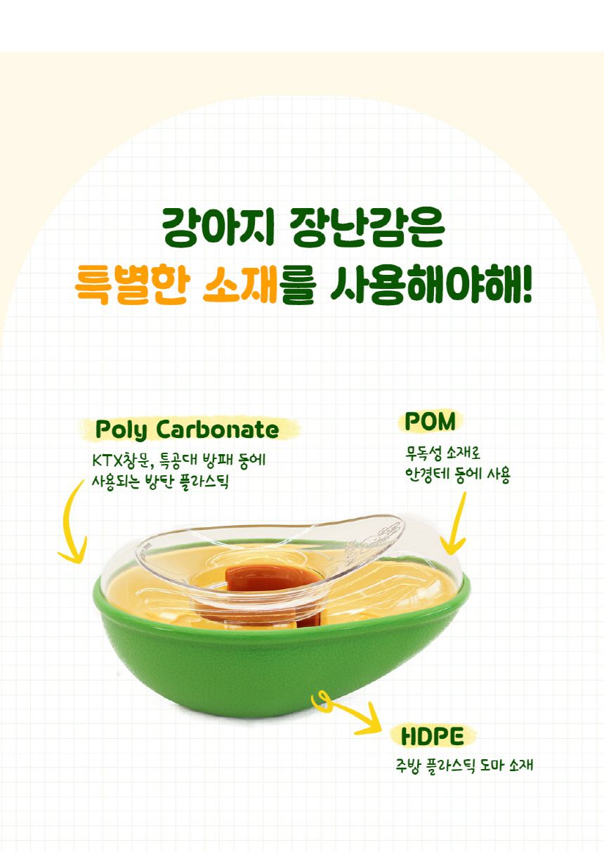 포우퀘스트 아보카도 흘림방지 노즈워크 오뚝이 장난감 25번째