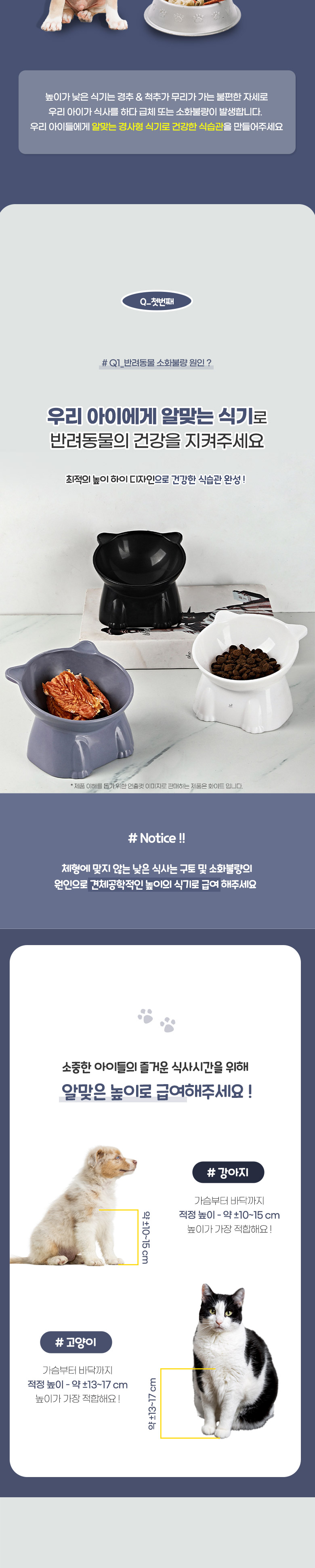 [무료배송] 딩동펫 반려동물 캣츠볼 하이 경사형 식기 2p 2번째