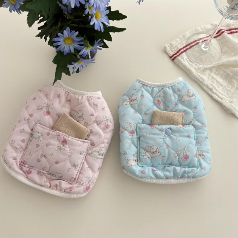 [NEW신상][무료배송] 해피댕댕 토끼핫팩패딩 2종 (핑크,소라) S-2XL 6번째