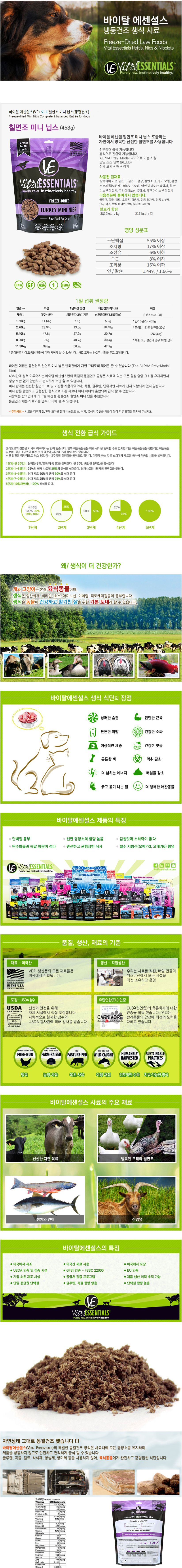 [사료샘플] 바이탈에센셜 독 칠면조닙 6g 1번째