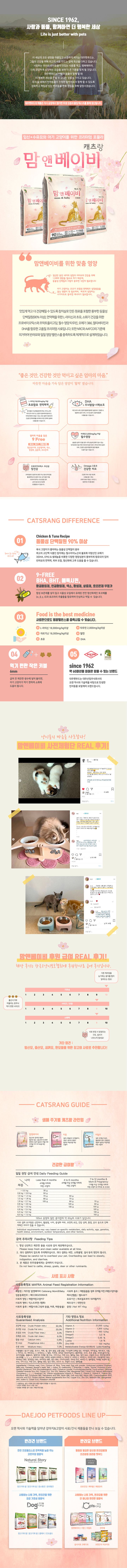 [사료샘플] 캐츠랑 맘&베이비 40g 1번째