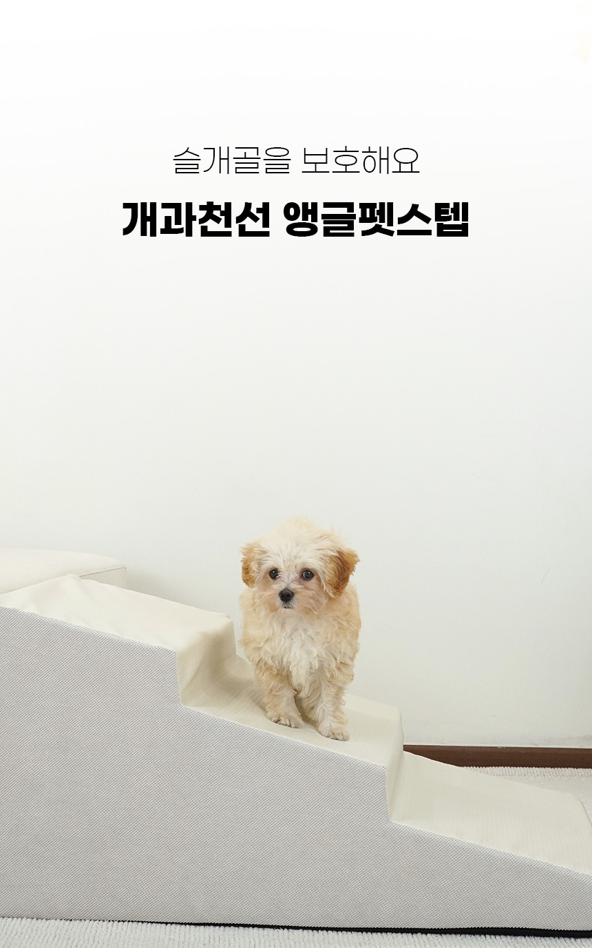 [NEW신상][무료배송] 개과천선 앵글 펫스텝 (아이보리/그레이) 7번째