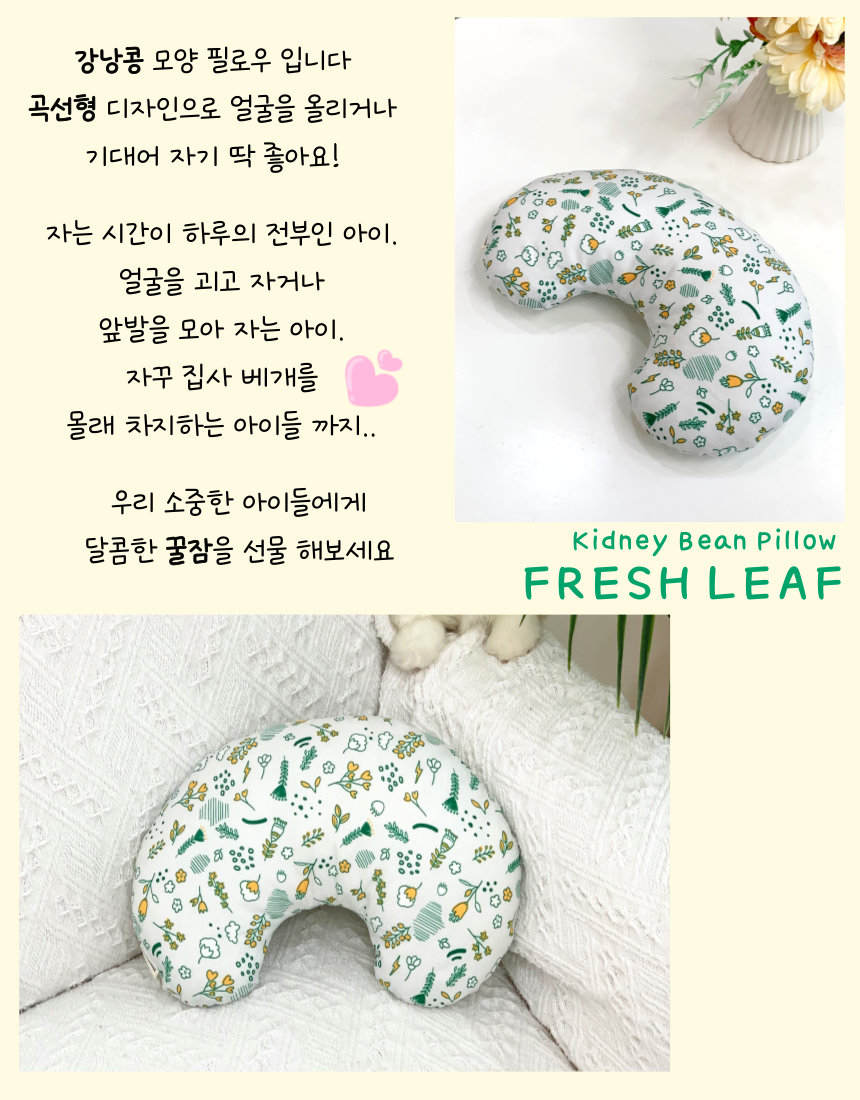 [NEW신상][무료배송] 콩다하우스 프레시리프 강낭콩 베개 12번째
