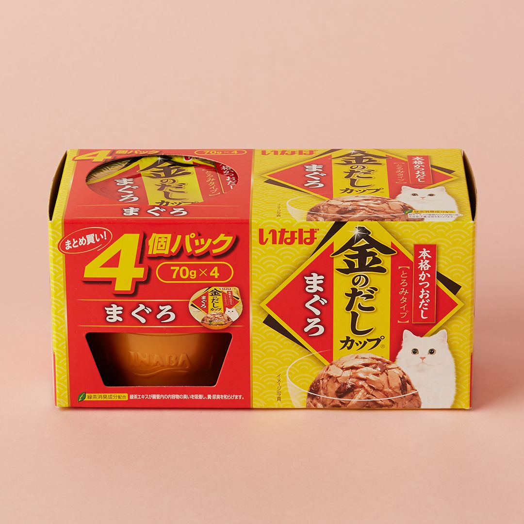 [ONLY펫프] 이나바 캣 금빛육수 컵 참치 70g*4개입 0번