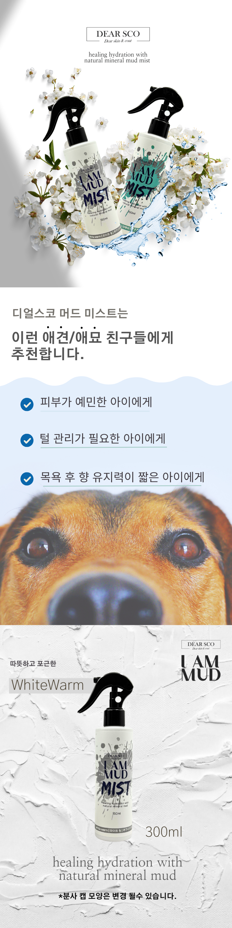 [NEW신상][무료배송] 디얼스코 아이엠 머드 미스트 아쿠아향 150ml 1번째