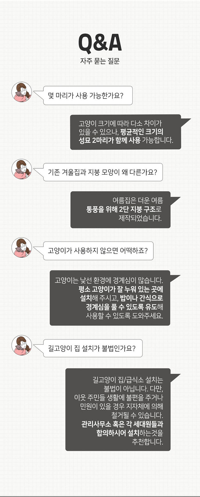 [NEW신상][무료배송] 뽀시래기 길고양이 여름집 야외 방수 하우스 12번째