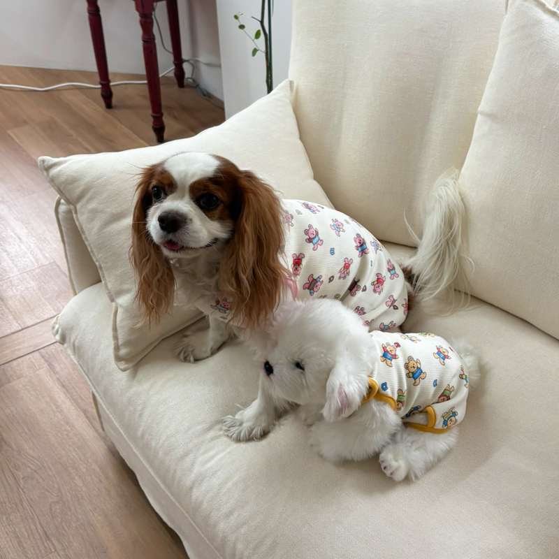 [NEW신상][무료배송] 해피댕댕 굿나잇 조끼&바디수트 2종 (핑크,옐로우) S-2XL 13번째