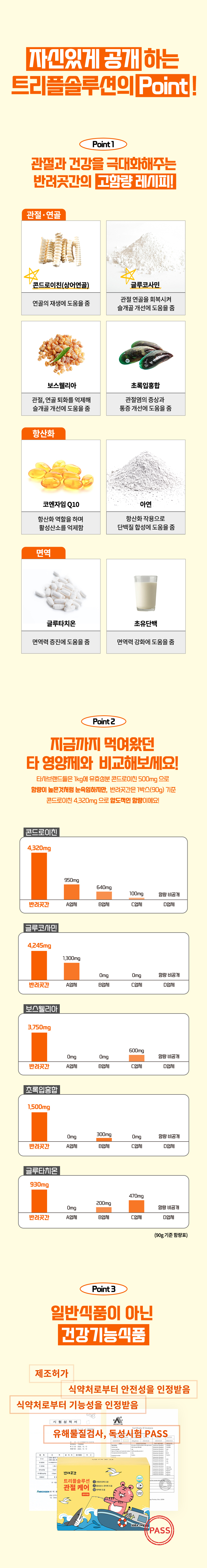[무료배송] 반려곳간 독 관절영양제 트리플솔루션 관절케어 1박스 30매 8번째