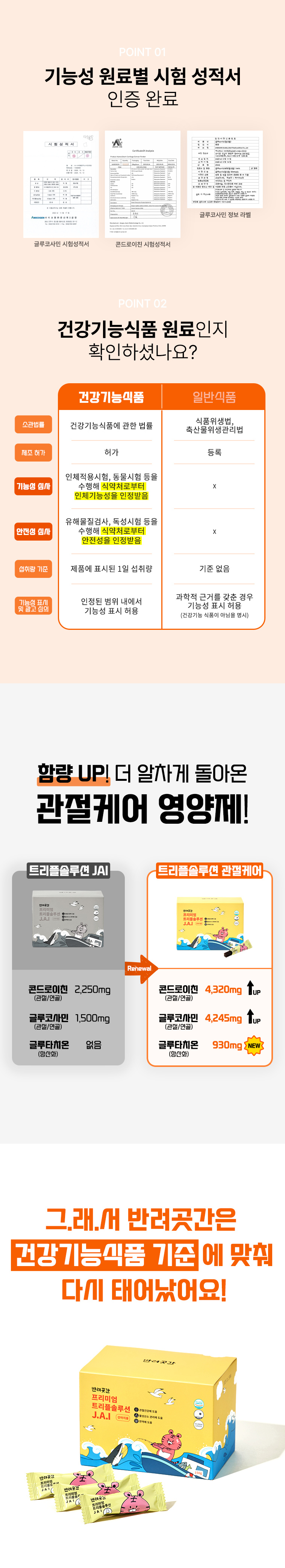 [무료배송] 반려곳간 독 관절영양제 트리플솔루션 관절케어 1박스 30매 3번째