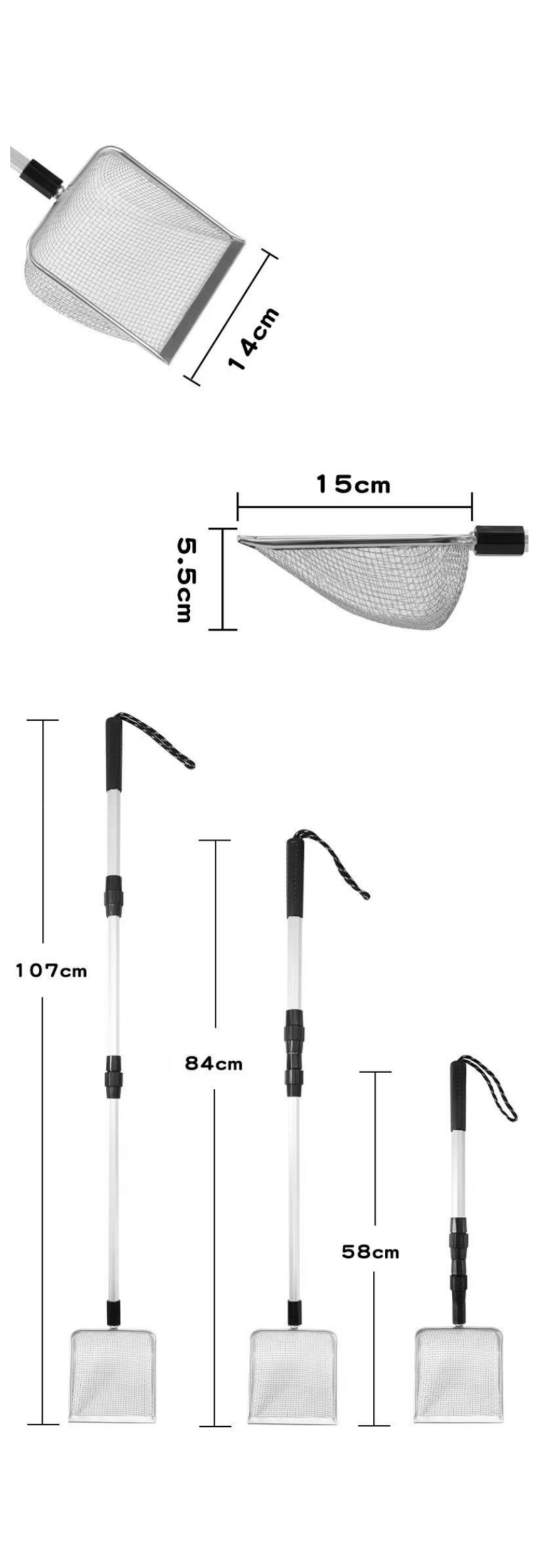 [무료배송] 펫볼루션 고양이모래삽 스텐 접이식 장거리 3단 107cm 10번째
