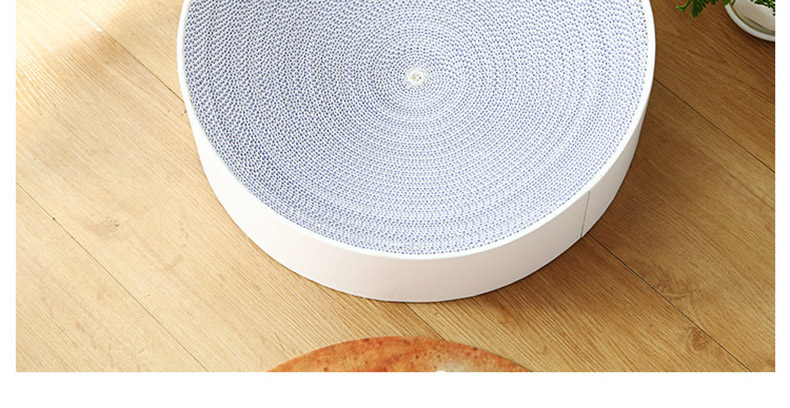 [NEW신상][무료배송] 펫볼루션 옥수수 펄프 화이트 대형 원형 스크래쳐 15번째