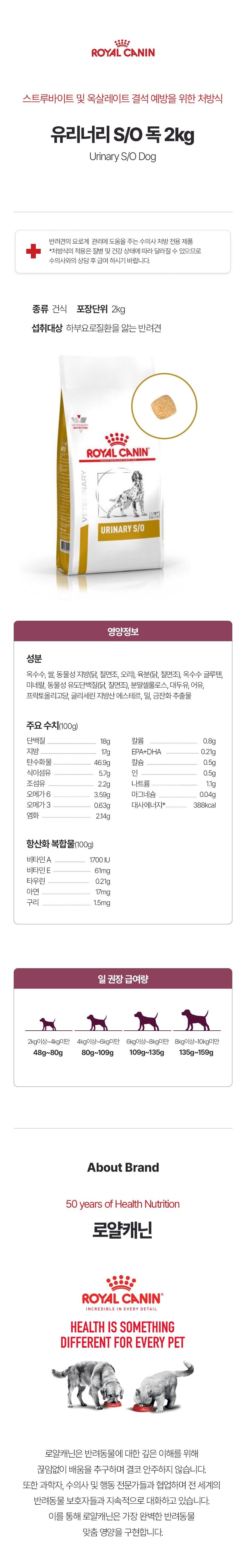 [무료배송] 로얄캐닌 독 유리너리 S/O 2kg 1번째